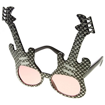 Pack of 12 Electric Guitar Novelty Sunglasses