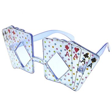 Pack of 12 Clear Cards Novelty Sunglasses