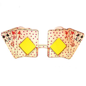 Pack of 12 Clear Cards Novelty Sunglasses