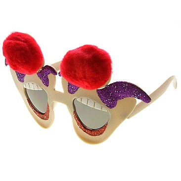 Pack of 12 Clown Mouth Novelty Glasses