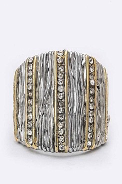 Crystal Lines & Textured Ring LAGKL769