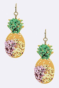 Glam Glittery Pineapple Iconic Earrings