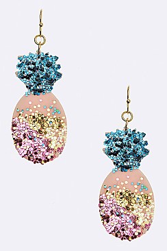 Glam Glittery Pineapple Iconic Earrings