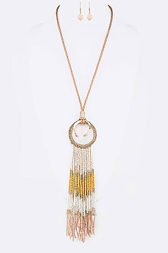 Fringe Seed Beads Necklace Set