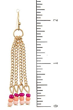 BEADED MULTI CORD CHAIN NECKLACE SET