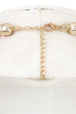 BEADED MULTI CORD CHAIN NECKLACE SET