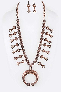 Squash Blossom Statement Necklace Set