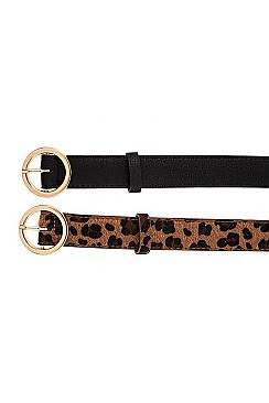 FASHIONABLE ROUND BUCKLE BELT