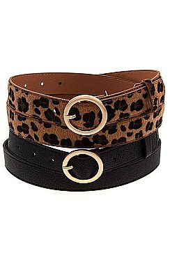 FASHIONABLE ROUND BUCKLE BELT