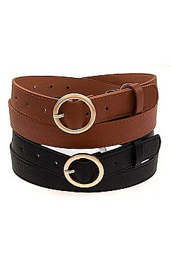 FASHIONABLE ROUND BUCKLE BELT
