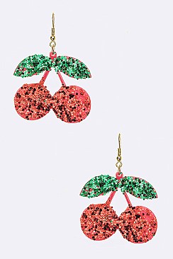 Glitzy Cherries Festival Earrings