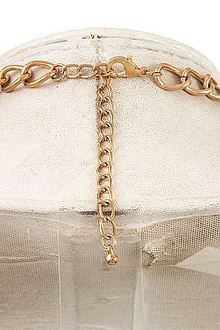 MULTI BEAD ELONGATED NECKLACE SET