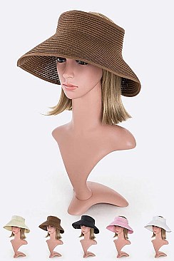 Pack of 12 Straw Foldable Classic Visor Set
