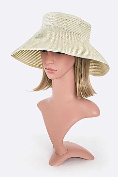 Pack of 12 Straw Foldable Classic Visor Set