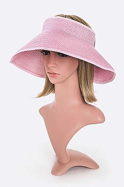 Pack of 12 Straw Foldable Classic Visor Set