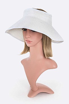 Pack of 12 Straw Foldable Classic Visor Set