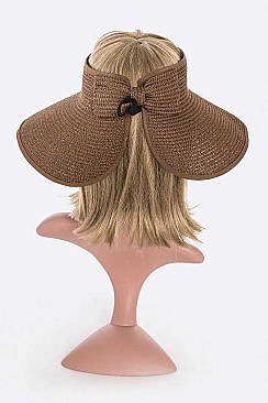 Pack of 12 Straw Foldable Classic Visor Set
