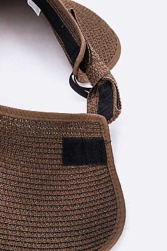 Pack of 12 Straw Foldable Classic Visor Set