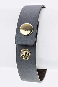 Fashionable Gem Stone Leather Cuff LA-B6081