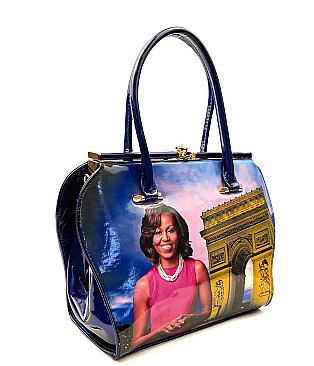 DESIGNER METAL FRAME MICHELLE OBAMA SATCHEL