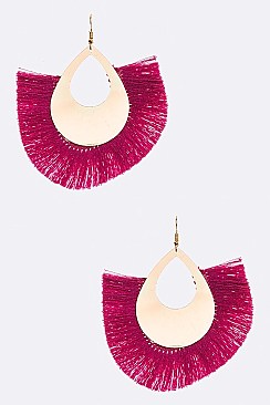 Pack of 12 Iconic Large Tassel Drop Earrings Set