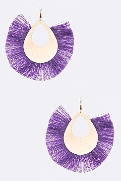 Pack of 12 Iconic Large Tassel Drop Earrings Set