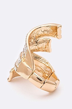 Stunning Crystal Ribbon Iconic Stretch Ring LARB2160