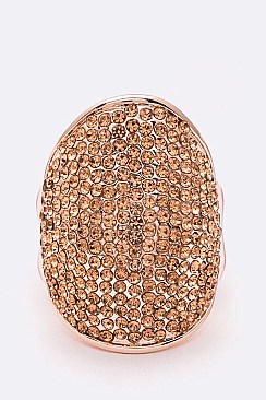 Elegant Pave Crystals Stretch Ring LARB2080