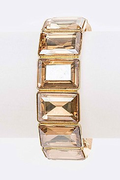 SQUARE GEMSTONE STRETCH BRACELET