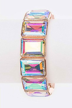 SQUARE GEMSTONE STRETCH BRACELET