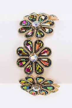 ICONIC CRYSTAL FLOWER STRETCH BRACELET