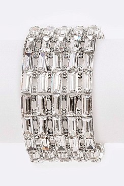 POSH BAGUETTE STONE STRETCH BRACELET