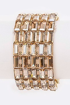 POSH BAGUETTE STONE STRETCH BRACELET