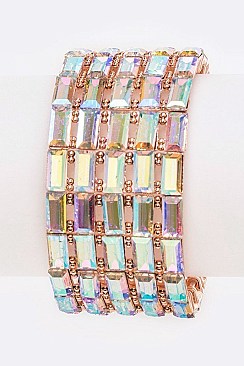 POSH BAGUETTE STONE STRETCH BRACELET