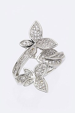 Cubic Zirconia Butterfly Fashion Ring