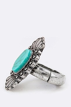 Grand Turquoise Fashion Stretch Ring LASR0040