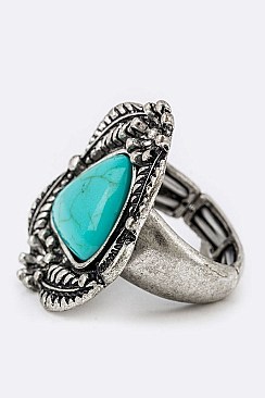 Fashionable Turquoise Fashion Stretch Ring LASR0008