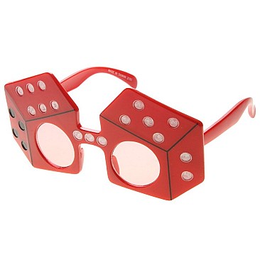 Pack of 12 Dice Novelty Sunglasses