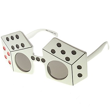 Pack of 12 Dice Novelty Sunglasses