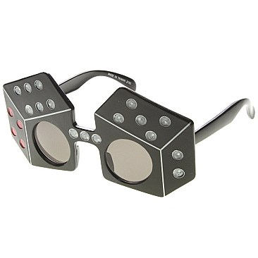 Pack of 12 Dice Novelty Sunglasses