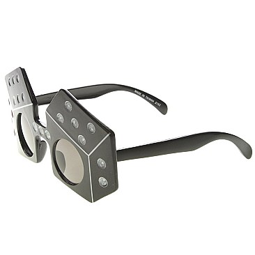 Pack of 12 Dice Novelty Sunglasses