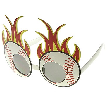 Pack of 12 Fire Balls Novelty Sunglasses