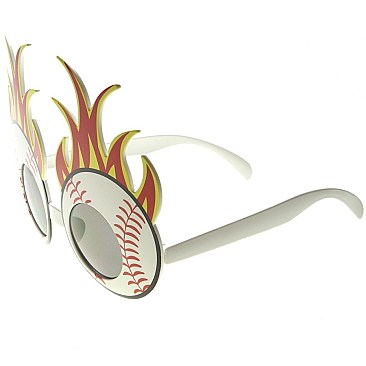 Pack of 12 Fire Balls Novelty Sunglasses