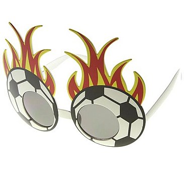 Pack of 12 Fire Balls Novelty Sunglasses