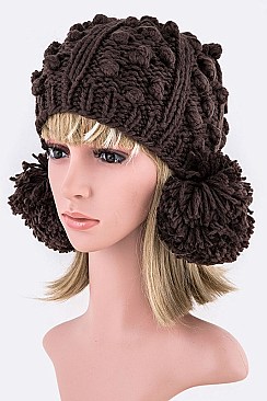 Chic Large Yarn Pom Pom Iconic Beanie LA-SH109