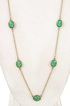 LONG ANCHOR STATION NECKLACE