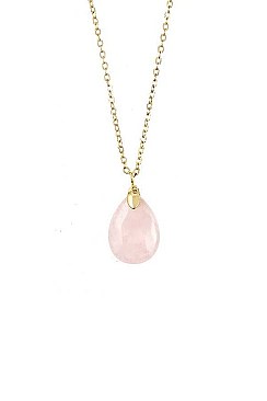 TEARDROP GEMSTONE PENDANT NECKLACE