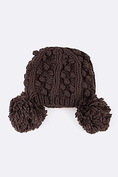 Chic Large Yarn Pom Pom Iconic Beanie LA-SH109