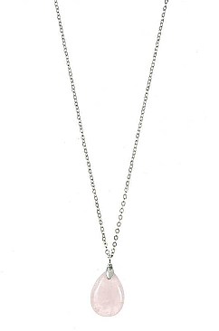 TEARDROP GEMSTONE PENDANT NECKLACE
