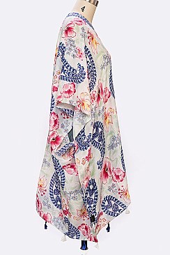 Paisley Print Spring Kimono Cardigan